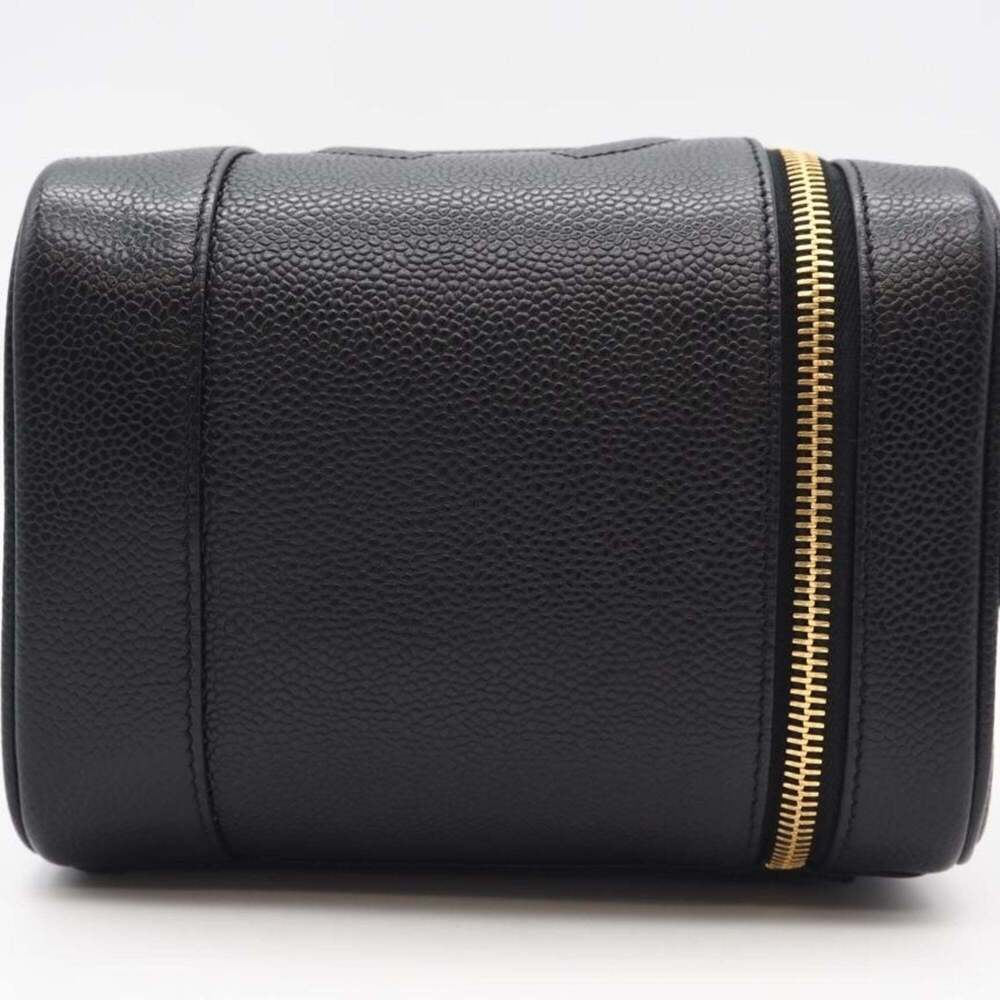 CHANEL Black Caviar Leather Logo Vanity Bag - Picture 7 of 12
